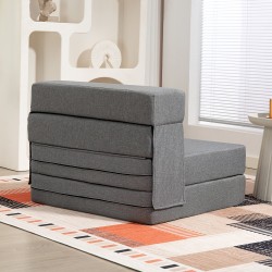 Lattiasohva ja taitettava vuode, vaahtomuovi, 210 x 80 cm, tummanharmaa