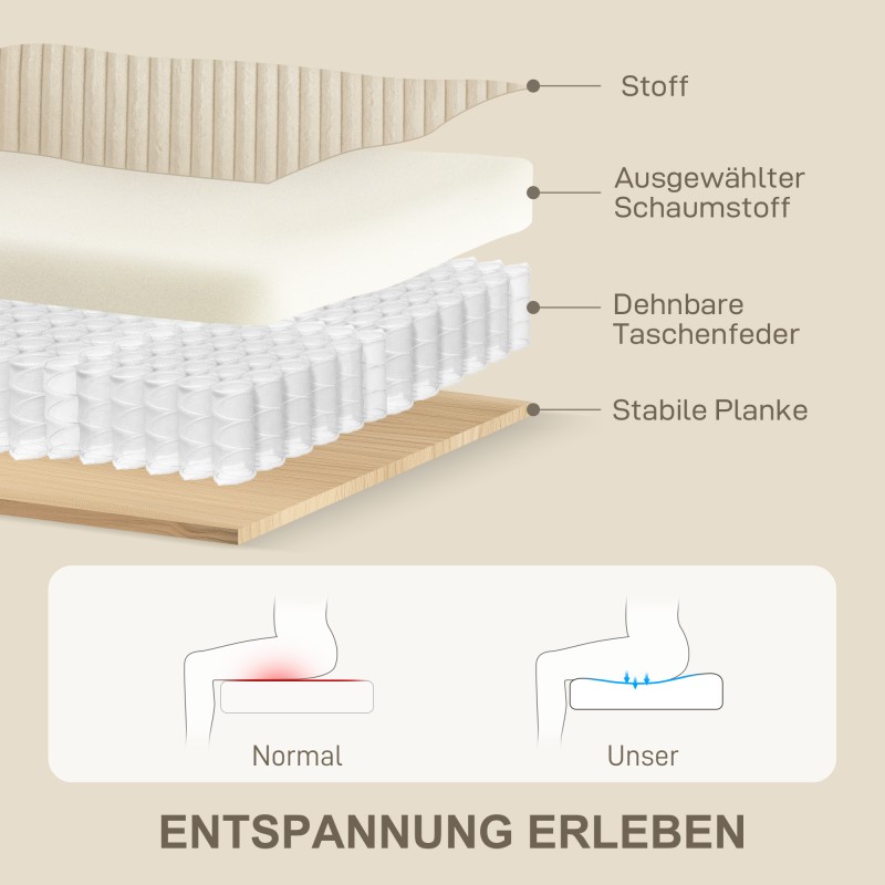 3-istuttava sohva olohuoneeseen, vakosamettia, 212 cm, koristetyynyillä, cremevalkoinen
