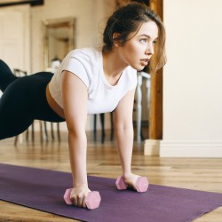 Käsipainosetti teräs 6 kpl kantolaukulla 1 kg 1,5 kg 2 kg