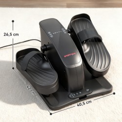 Sähkökäyttöinen mini-kuntolaite / poljinlaite, 12 nopeutta, LED-näyttö, kaukosäädin, musta