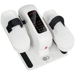 Mini kuntopyörä kotiin pöydän alle sähköinen ellipsitraineri 12 nopeutta 7 vastustasoa valkoinen musta