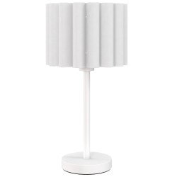 Pöytävalaisin retrotyyliin E27 metalli ja muovi 25 x 48 5 cm valkoinen