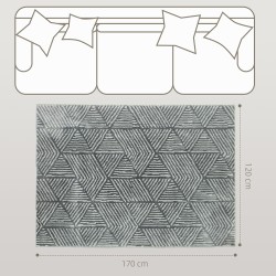 Olohuoneen matto, moderni, polypropeeni, pestävä, 170 x 120 cm, tummanharmaa