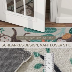 Fleece-matto viidakkokuosilla 150 x 80 cm sherpa-polyesteri kermanvaalea monivärinen