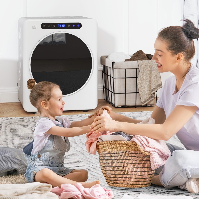 Kompakti kuivausrumpu 3 kg, 1000 W, 40–60 °C, seinäasennettava, valkoinen