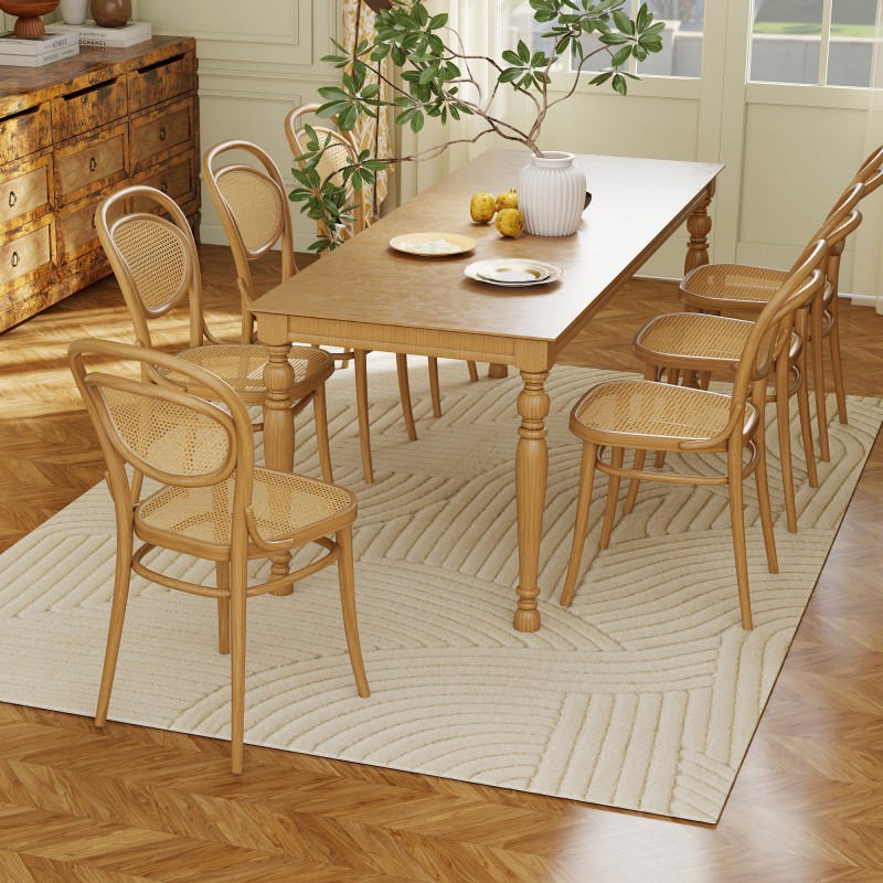 Matto olohuoneeseen 230x160 cm, konekudottu, 15 mm nukka, liukuestepohja, creme