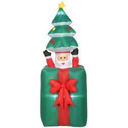 Ilmatäytteinen joulukoriste LED valoilla sisä ja ulkokäyttöön polyesteri punainen vihreä