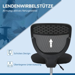 Korkea työtuoli korkeussäädettävä verkkoselkänojalla ja jalkarenkaalla, musta