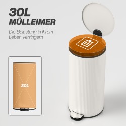 Poljinroskis 30 l metallinen sisäastia soft close -kansi 36 x 30 x 60,5 cm musta