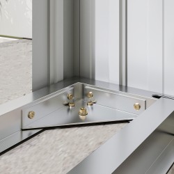 Polttopuuvaja ulkokäyttöön, sinkitty teräs, korotettu pohja, 213 x 66,5 x 150 cm, tummanharmaa