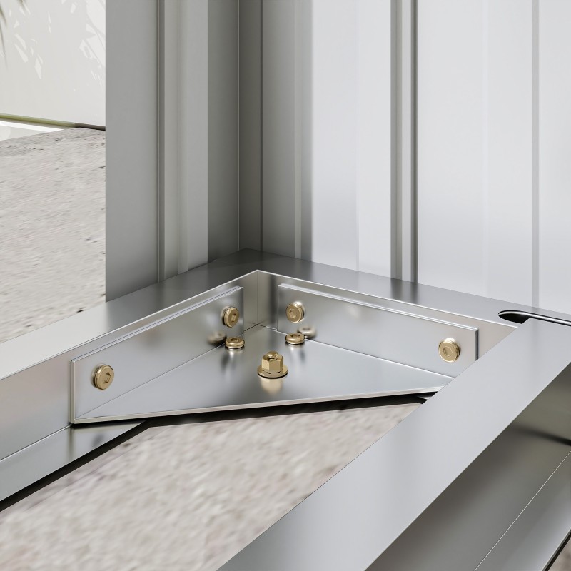 Polttopuuvaja ulkokäyttöön, sinkitty teräs, korotettu pohja, 213 x 66,5 x 150 cm, tummanharmaa