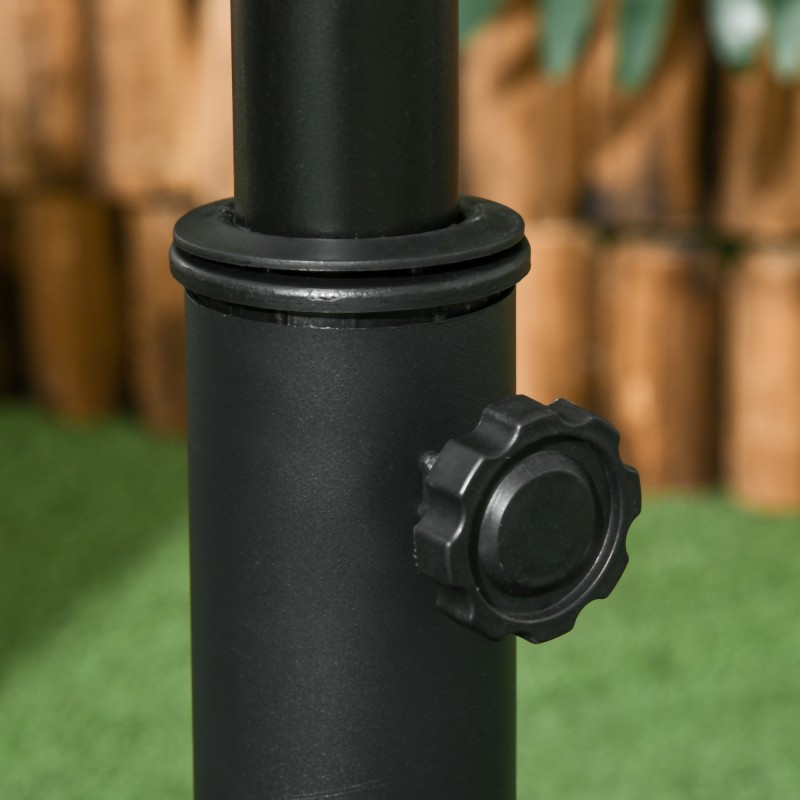 Aurinkovarjon jalusta 20 kg, pyöreä betonipohja, teräsputki, halkaisija Ø 49 cm, varren koko Ø 35/38/48 mm, parvekkeelle