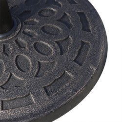 Aurinkovarjon jalusta 14 kg, harssi ja teräs, pronssi, Ø48,5 cm, parvekkeelle terassille puutarhaan