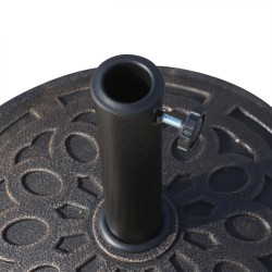 Aurinkovarjon jalusta 14 kg, harssi ja teräs, pronssi, Ø48,5 cm, parvekkeelle terassille puutarhaan