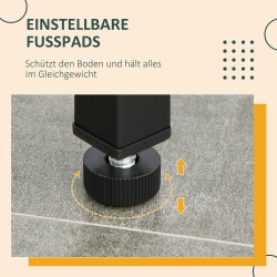 Baaripöytäsetti 3-osainen, korkea pöytä ja 2 baarijakkaraa, hyllyillä, musta/rustiikin ruskea, lastulevy ja teräs