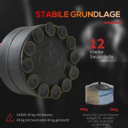 Vapaasti seisova nyrkkeilyteline 3-in-1 kahdella nopeuspallolla, refleksivarrella ja imukuppijalustalla, säädettävä 160–230 cm