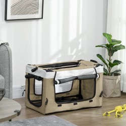 Lemmikkirattaat pienille koirille ja kissoille, irrotettava kuljetuskori, taittuva runko, 81 x 58 x 97,5 cm