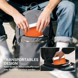 Moottoripyörän rengasteline ja ketjuhuoltoteline rullilla, kantavuus 220 kg, renkaan leveys 180 mm