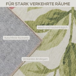 Matto olohuoneeseen ja makuuhuoneeseen 200x140 cm, polyesteri, liukuestepohja, kermanvalkoinen/vaaleanpunainen