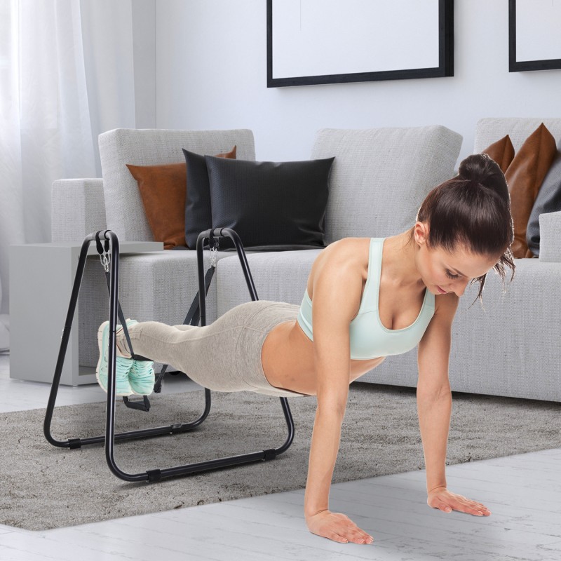 Dip-teline kotikuntoiluun, teräs, max 120 kg, musta, 90 x 81 x 92,5 cm