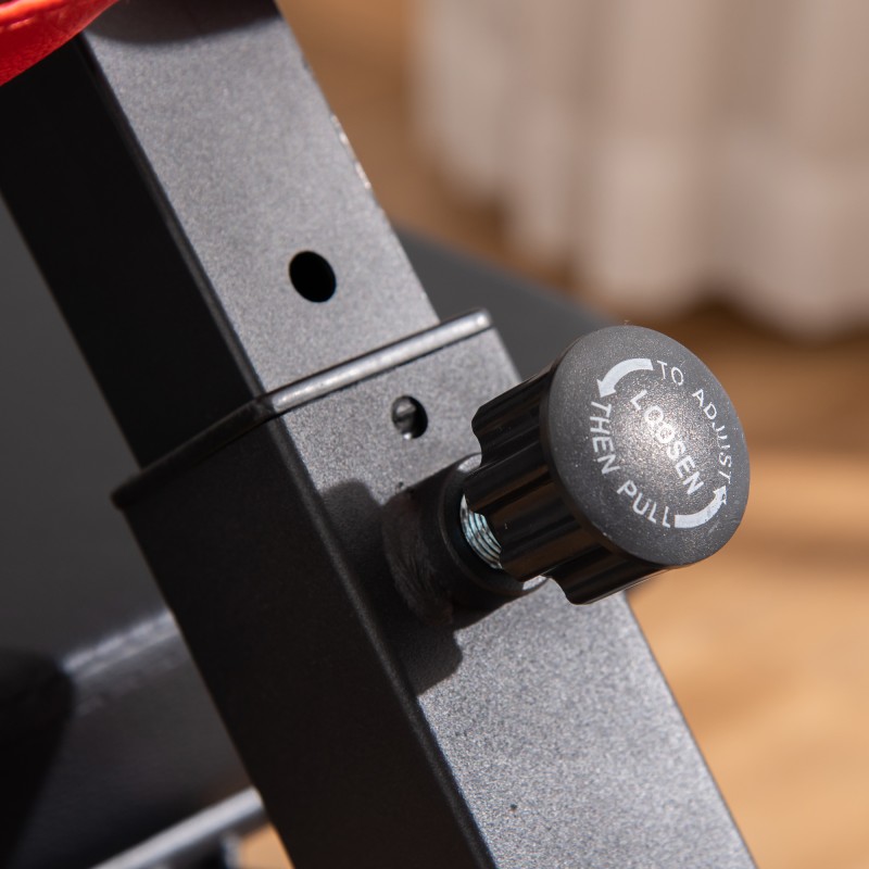 Säädettävä treenipenkki kotiin, teräs, monitoimi vatsalihas- ja käsipainopenkki, musta/punainen, 64 x 146 x 73,5–85 cm