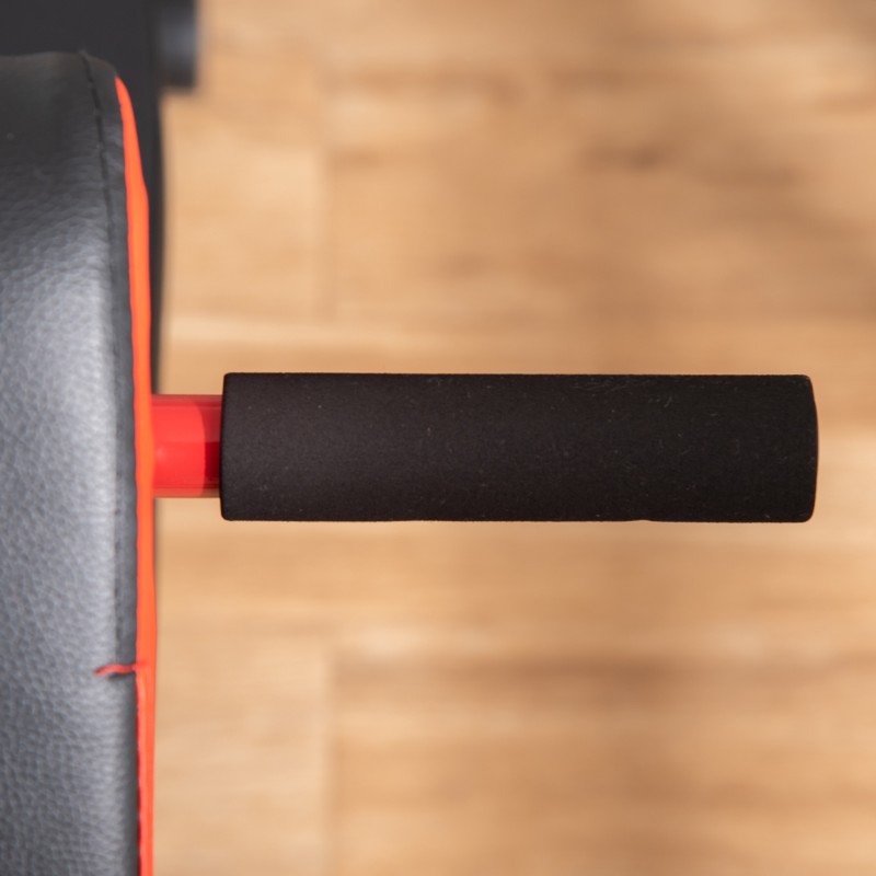 Säädettävä treenipenkki kotiin, teräs, monitoimi vatsalihas- ja käsipainopenkki, musta/punainen, 64 x 146 x 73,5–85 cm