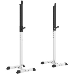 Levytankotelineet kotikäyttöön säädettävä teräs 2 kpl 105 160 cm 150 kg valkoinen musta