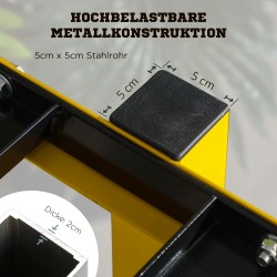 Käsipainoteline 2 tasoa teräs 92,5x50,5x80,5 cm kantavuus 270 kg keltainen/musta