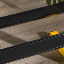 Käsipainoteline 2 tasoa teräs 92,5x50,5x80,5 cm kantavuus 270 kg keltainen/musta