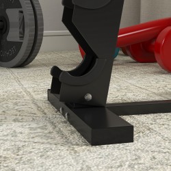 Käsipainoteline 10 käsipainolle, teräs, 35 x 33 x 66 cm, 100 kg, musta