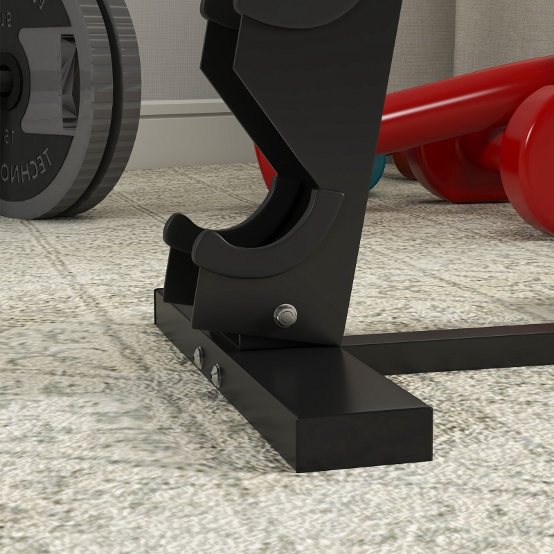 Käsipainoteline 10 käsipainolle, teräs, 35 x 33 x 66 cm, 100 kg, musta