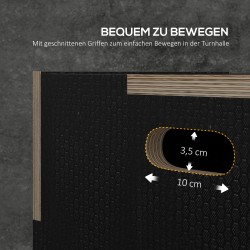 Hyppylaatikko kotikuntoiluun, pyökkipuu, 41/51/61 cm, enint. 120 kg, musta