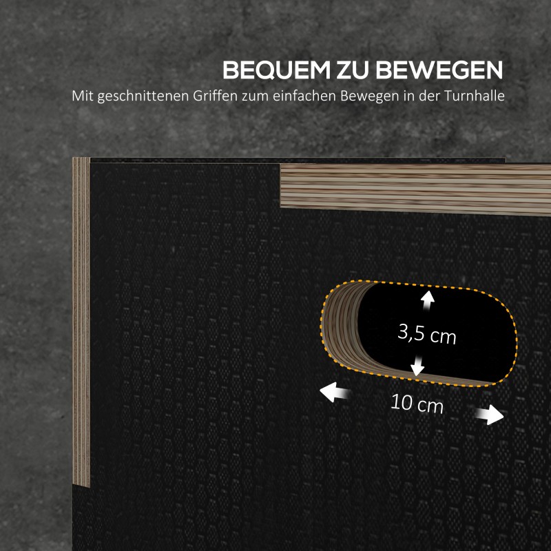 Hyppylaatikko kotikuntoiluun, pyökkipuu, 41/51/61 cm, enint. 120 kg, musta