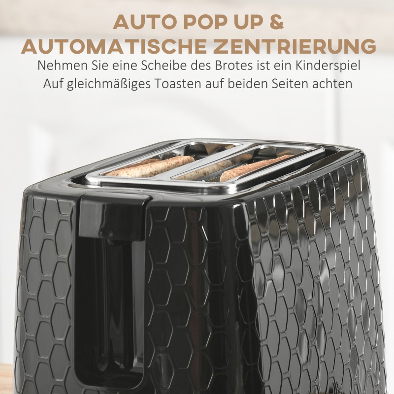 Vedenkeitin ja leivänpaahdin setti 1,7 L, 2 viipaletta, musta