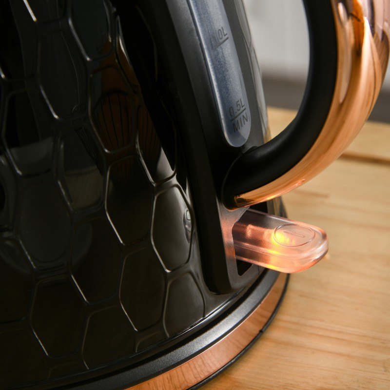 Vedenkeitin ja leivänpaahdin 2-in-1 keittiösetti, 1,7 L, 4 viipaletta, muovi/teräs, musta