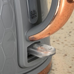 Vedenkeitin ja leivänpaahdin 2-in-1 -setti, 1,7 L, 4 viipaletta, muovi/teräs, harmaa