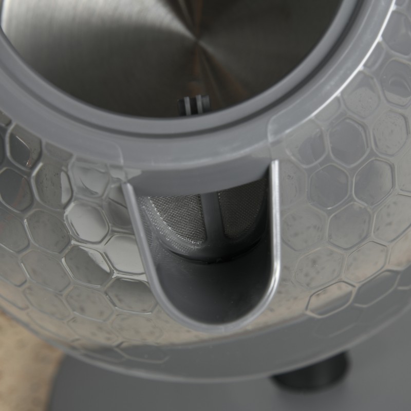 Vedenkeitin ja leivänpaahdin 2-in-1 -setti, 1,7 L, 4 viipaletta, muovi/teräs, harmaa