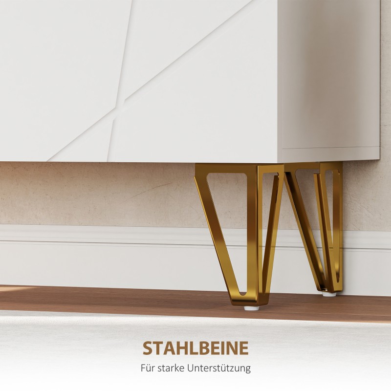 Kenkäkaappi 2-ovinen säädettävillä hyllyillä 72 x 31,5 x 95 cm valkoinen