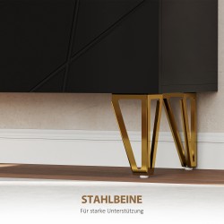 Kenkäkaappi 2-ovinen, 5 hyllyä joista 3 säädettävää, lastulevy ja teräsjalat, 72 x 31,5 x 95 cm, musta