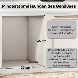 Ulosvedettävä kaappiin asennettava jäteastia 30 l (20+10 l), 2 sisäastiaa, metalli/muovi, harmaa