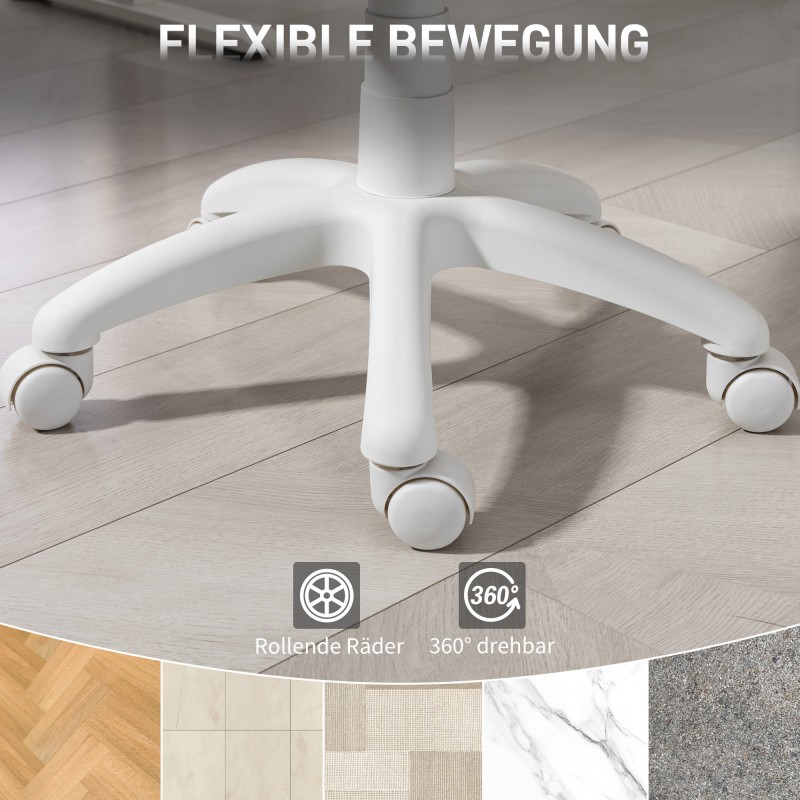 Ergonominen työtuoli ilman käsinojia, verkkokankainen C-selkänoja, säädettävä korkeus, vaaleanpunainen