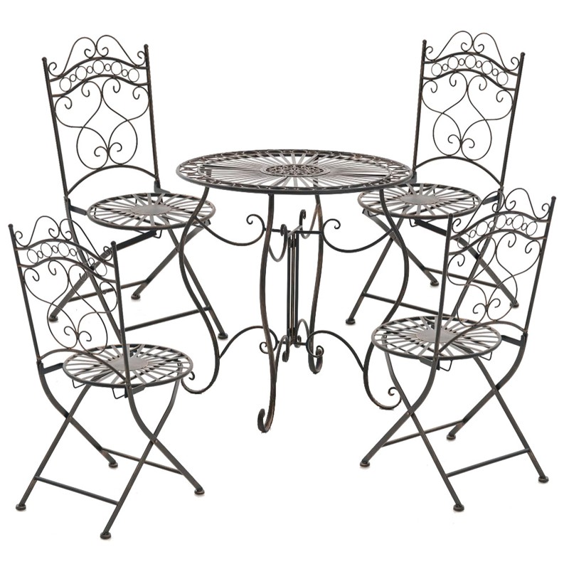 Nostalginen Indra-pöytä terassille ja puutarhaan antiikkipatinalla