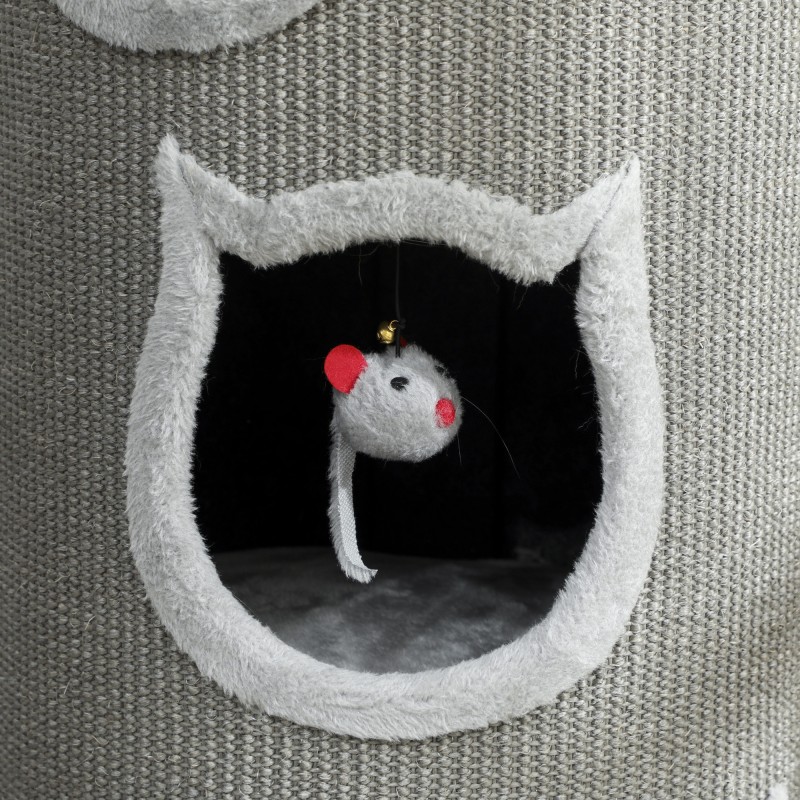 Kissan raapimis- ja lepotorni 96 cm, 3 pesää, pestävä yläpeti, harmaa