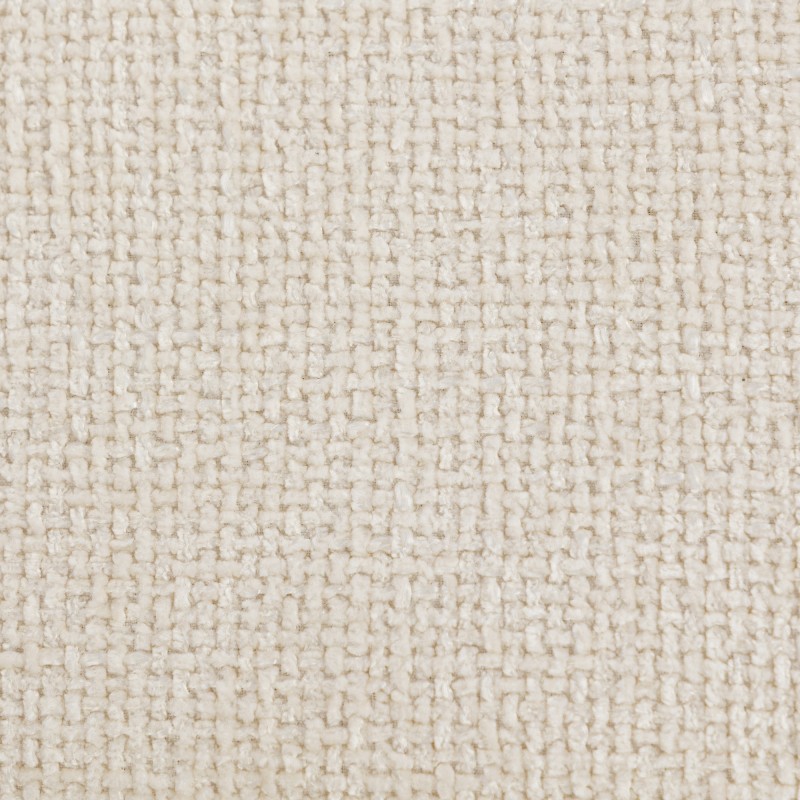 Jalkarahi ja lisäistuin teräsjaloilla, chenille-verhoilu, 45 x 41 x 38 cm, cremevalkoinen