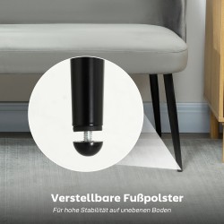 Kahden istuttava sohva olohuoneeseen, metallinen ja puurunko, samettimainen kangas, harmaa