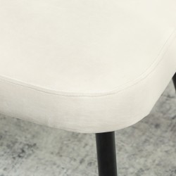 2-istuttava sohva pieniin tiloihin, metallirunko ja eukalyptuspuu, samettimainen kangas, beige