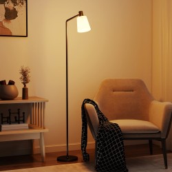 LED lattiavalaisin olohuoneeseen, 3000K/4000K/6500K, 350° kääntyvä kupu, musta-valkoinen