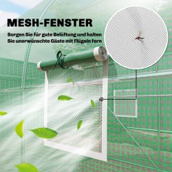 Kasvihuone kasviteltta PE-kate galvanoitu teräsrunko 2 x 3 x 2 m vihreä