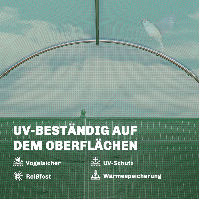 Kasvihuone kasviteltta PE-kate galvanoitu teräsrunko 2 x 3 x 2 m vihreä