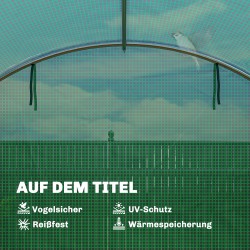 Kasvihuone puutarhatunneli PE-kate galvanoitu teräsrunko 4 x 3 x 2 m vihreä